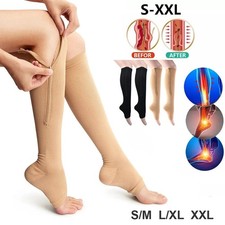 Open Toe Zip Compression Socks