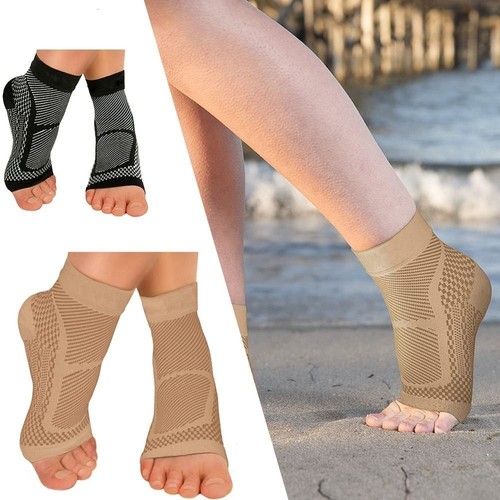 Black nude compression socks - compression,