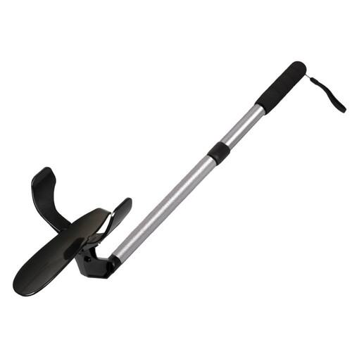 Sock aid with - shoehorn, end