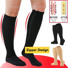 Open Toe Zip Compression Socks