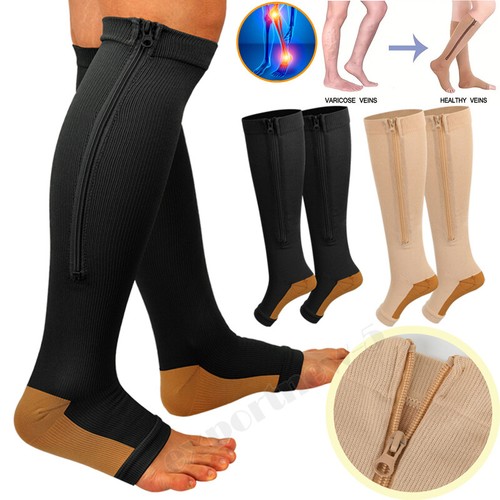 Open toe zip compression - zip,