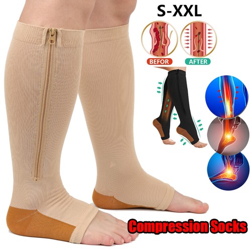 Open toe zip compression - toe,