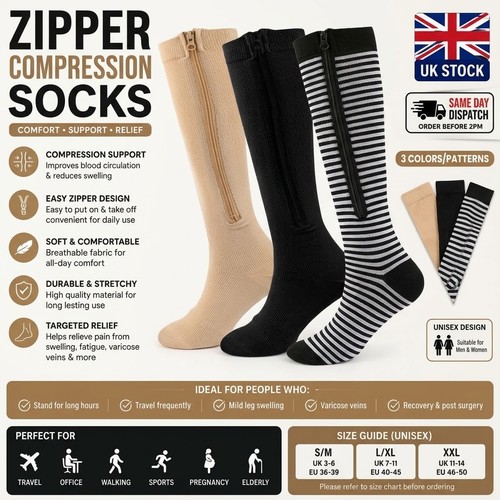Zip compression socks closed - compression,